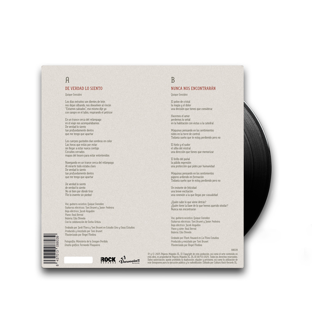 "De Verdad Lo Siento" - Single Vinilo 7" - Imagen 3